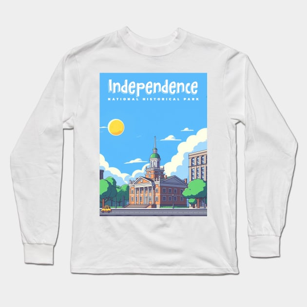 Independece Hall Long Sleeve T-Shirt by Springfield Mode On